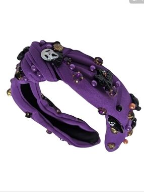 Ivyu Beauty Spooky Chic Purple Embellished Knot Headband